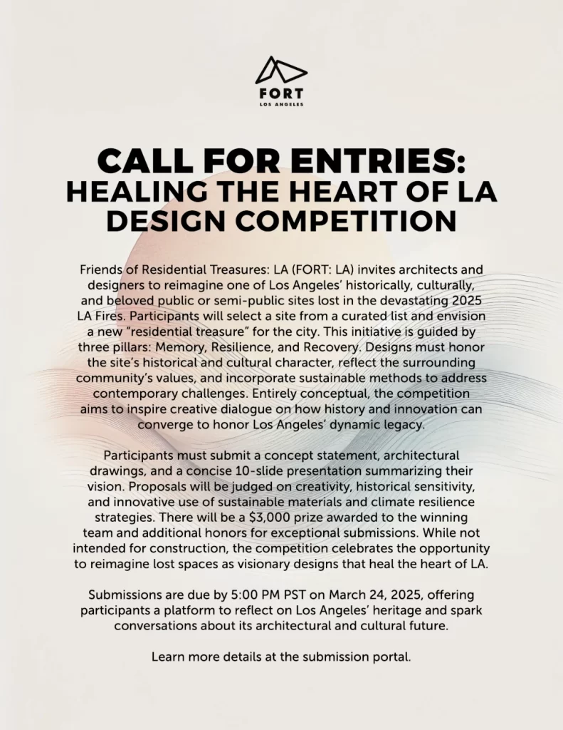 Call for Entries: Healing the Heart of LA Design Competition